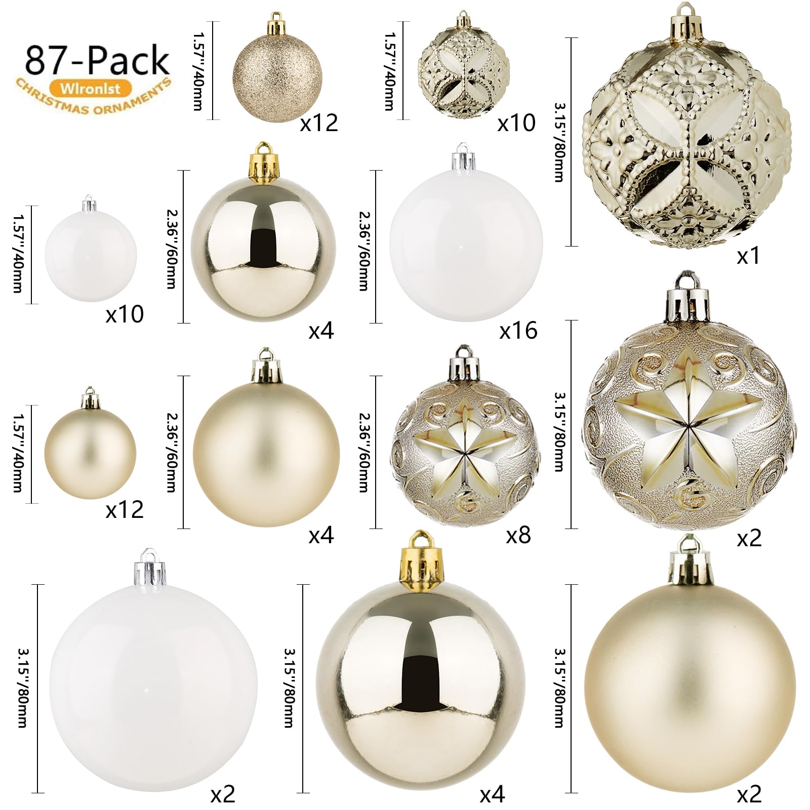 Wironlst ornaments hanging on Christmas tree creating elegant holiday look