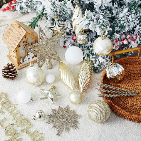 WIRONLST ornaments in-tree display adding safe shimmer and coordinated holiday color