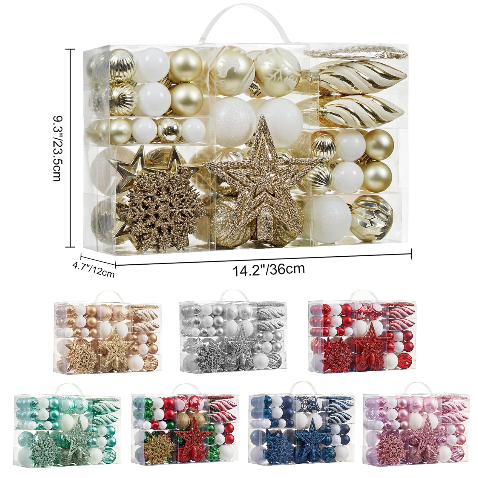 WIRONLST tabletop arrangement with ornaments used as centerpiece for festive decor