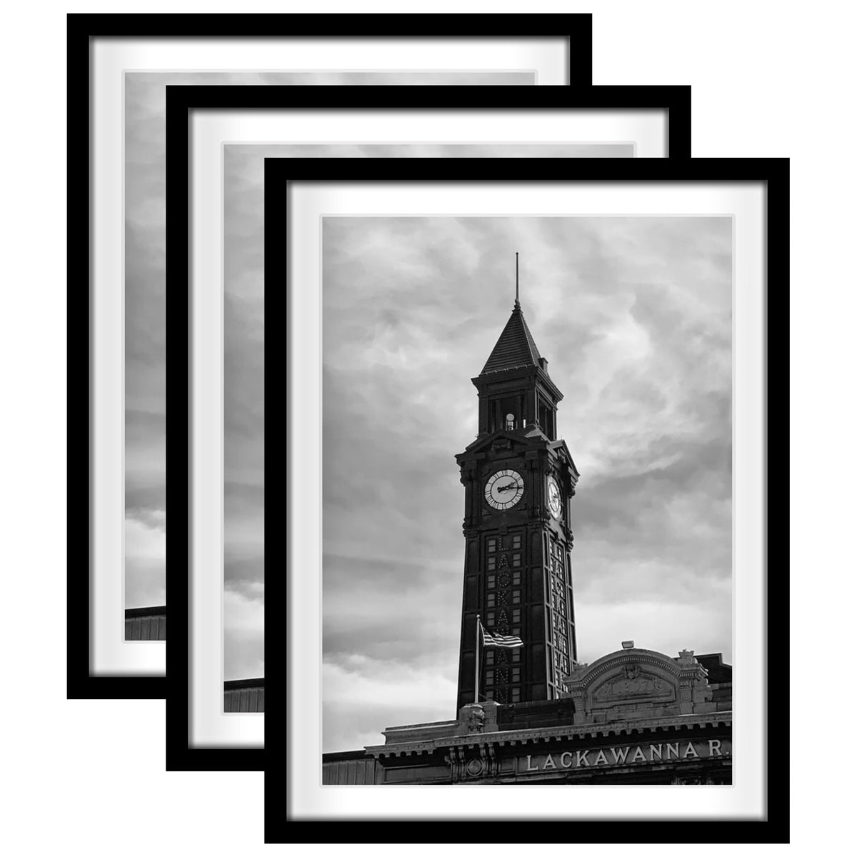 Wiscet front view of 18x24 black frame showing clean presentation benefit