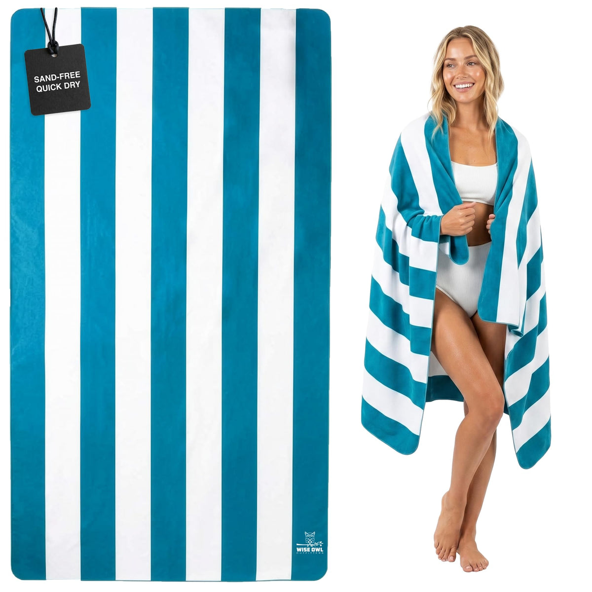 Wise Owl Outfitters front view showing full 84x48 inch coverage and vibrant color
