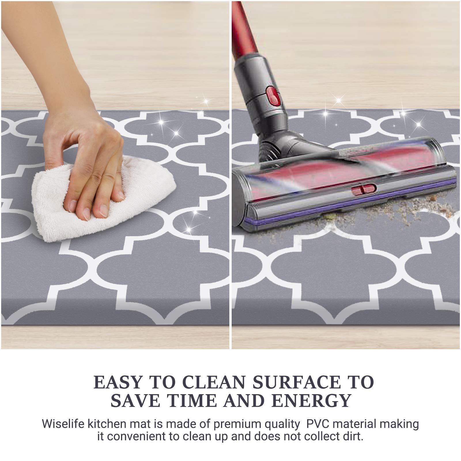 WISELIFE mat in use at sink providing ergonomic standing support