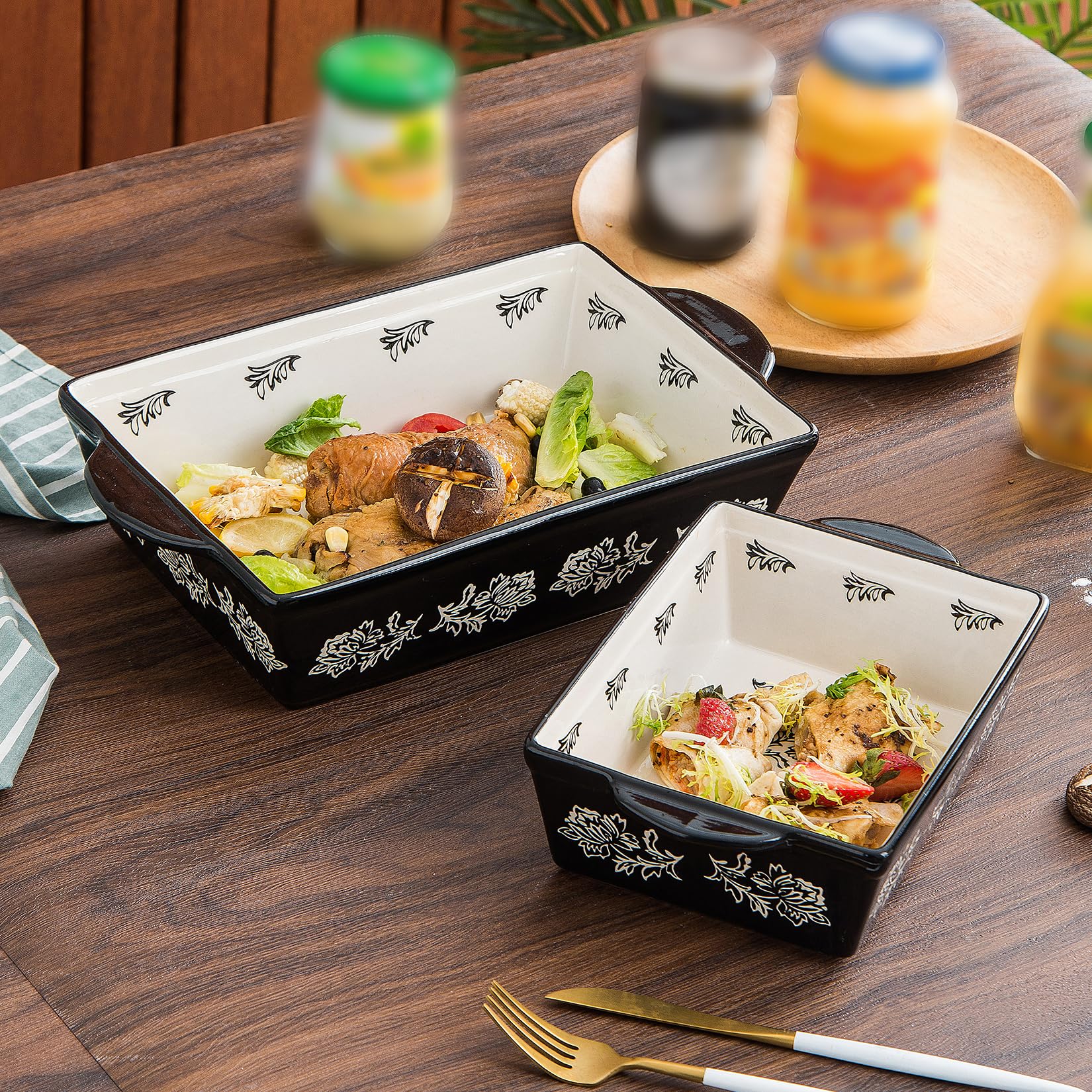 Wisenvoy pan baking in oven illustrating oven-safe porcelain up to 400°F