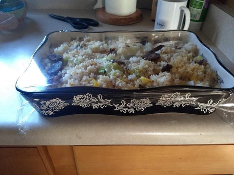 Wisenvoy casserole on table in lifestyle setting for effortless serving