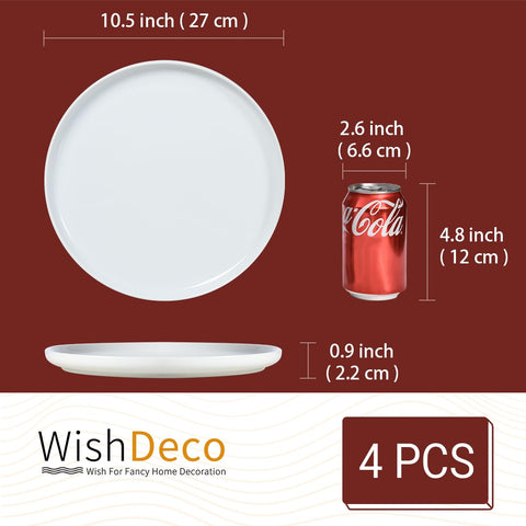 WishDeco stacked four plates demonstrating space-saving, neat storage