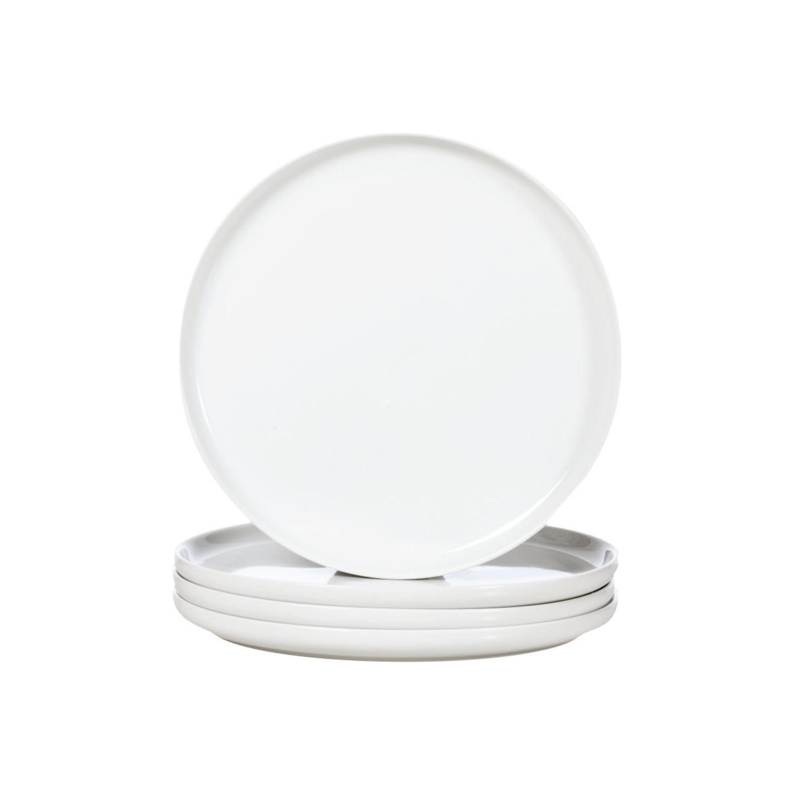 WishDeco front view of white dinner plate highlighting elegant simplicity