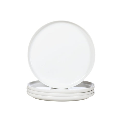 WishDeco front view of white dinner plate highlighting elegant simplicity