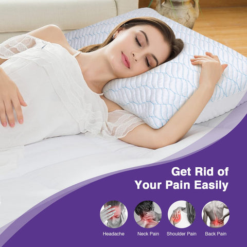 WISHSMILE demonstrating side-sleep support shaping neck and shoulder alignment advantage