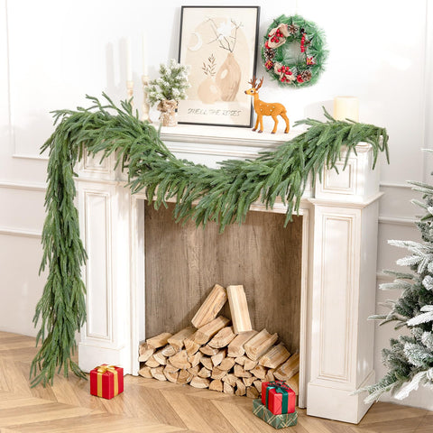 WISHSMILE garland beside measuring tape showing true six-foot scale benefit