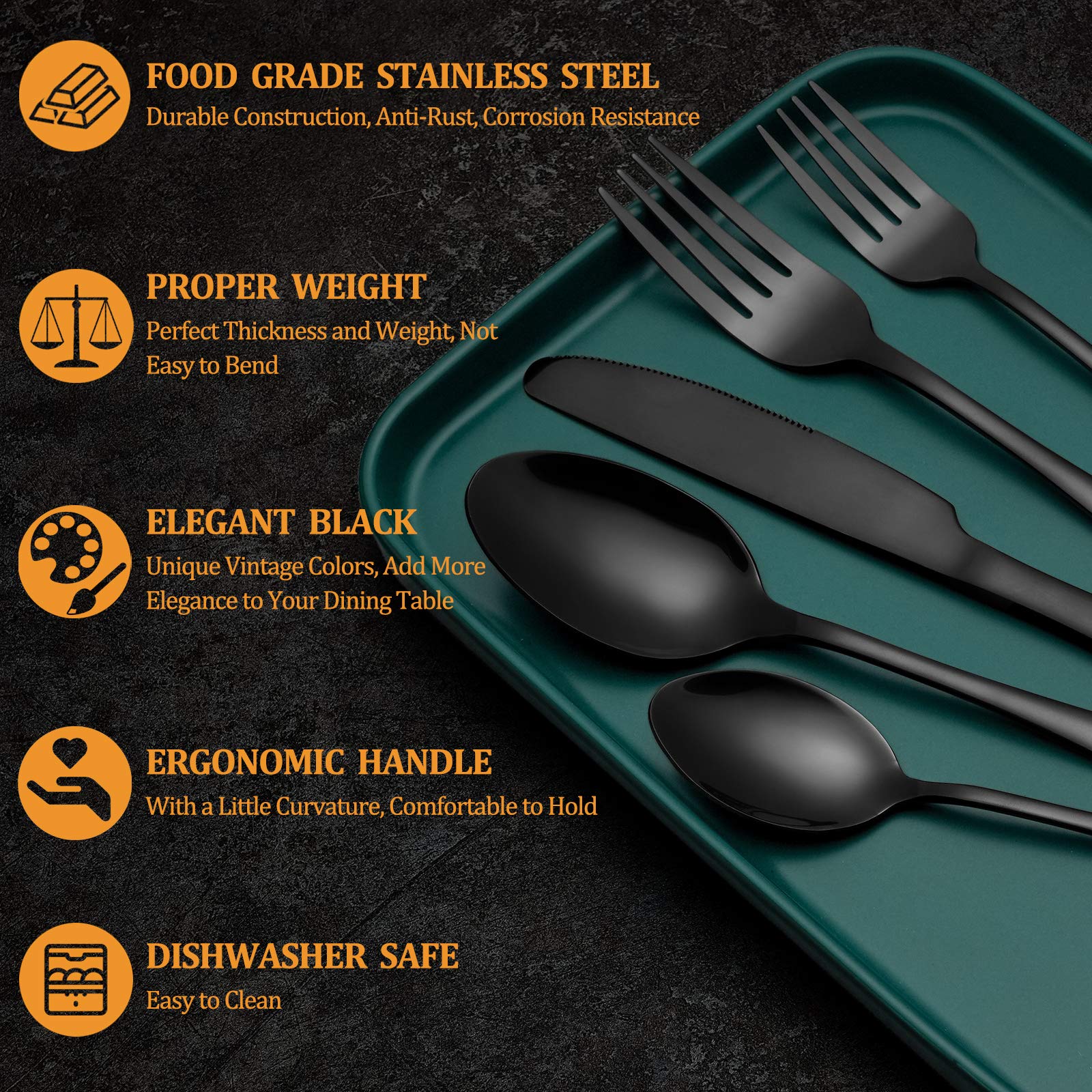 WISKEMA knives forks spoons laid flat to show complete service for eight people