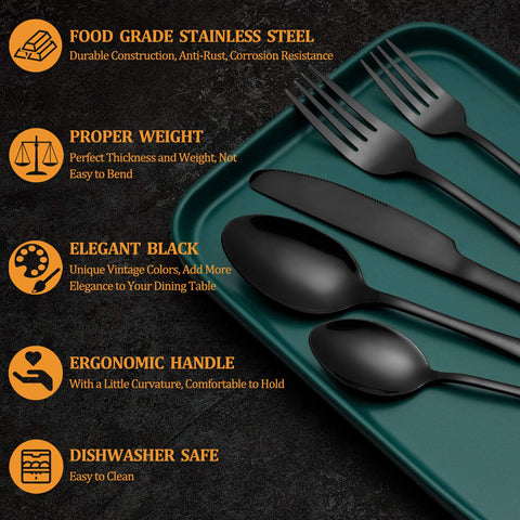 WISKEMA knives forks spoons laid flat to show complete service for eight people