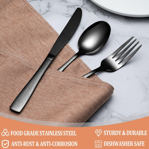 WISKEMA ergonomic handle detail of knife and spoon highlighting comfortable balanced grip