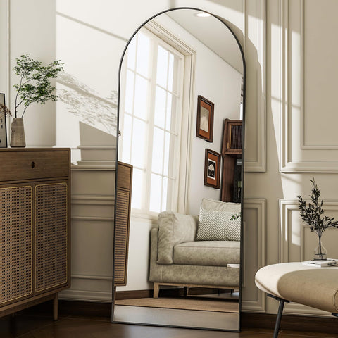 WISSMIELS leaning mirror in entryway showing instant style and outfit-check convenience