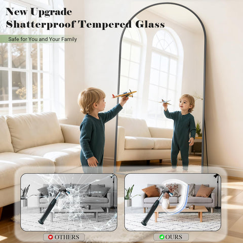 WISSMIELS mirror mounted in bedroom showing stylish decor upgrade benefit
