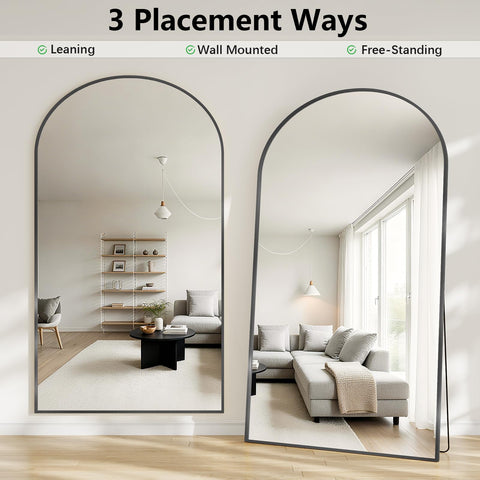 WISSMIELS wall-mounted mirror in entryway creating decorative focal point benefit
