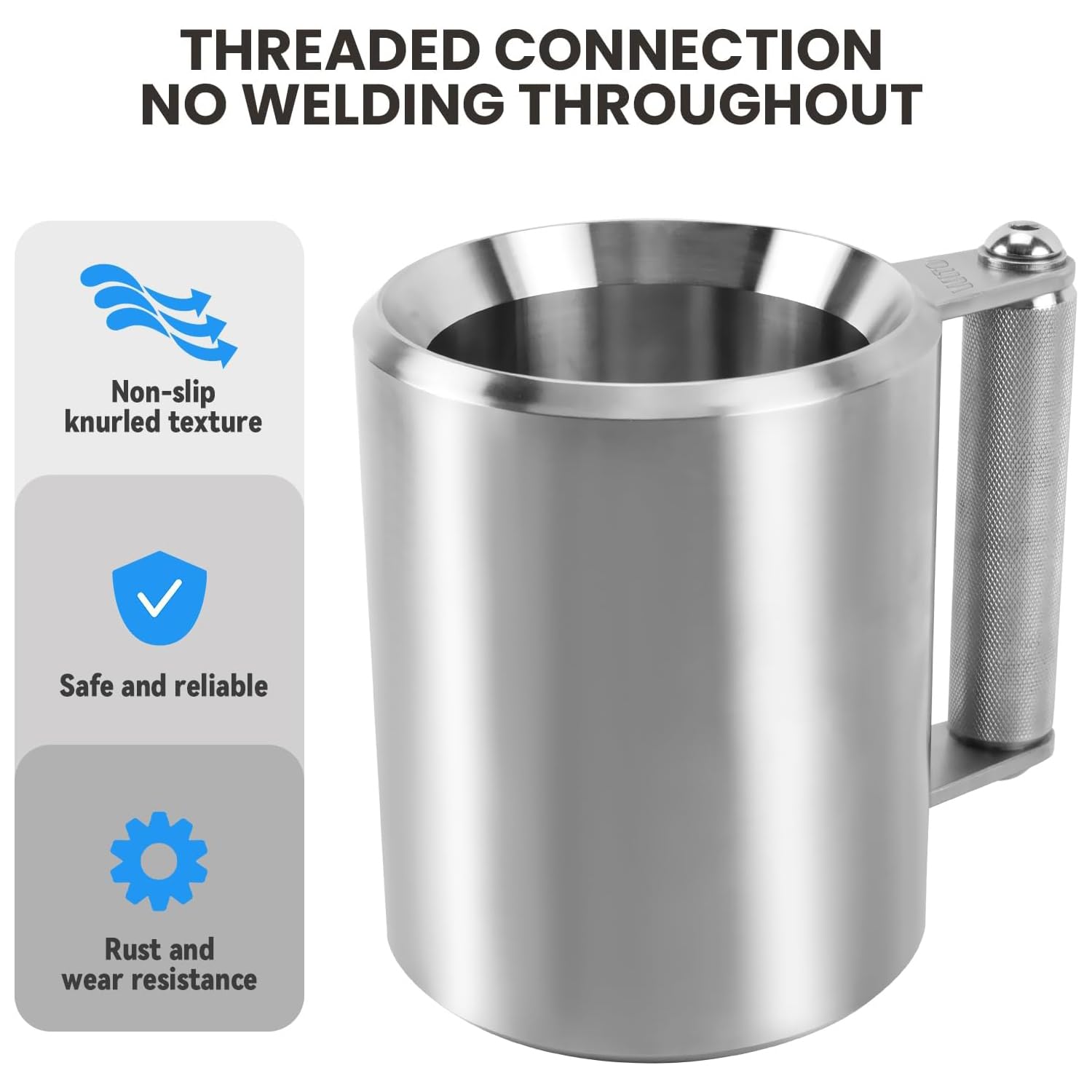 WITO stainless-steel interior close-up showing rust-resistant finish for safe drinking benefit
