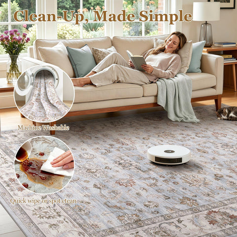 WITSHOCK pet resting on rug showing comfort and easy-clean surface