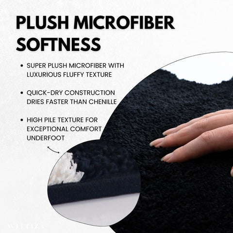 WITTIZA microfiber close-up pile displaying plush softness and quick-dry benefit