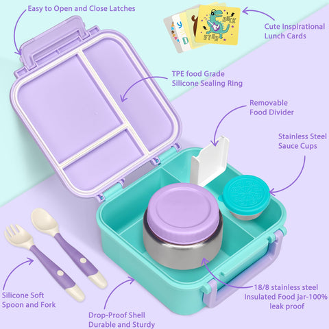 wiwens compartments and removable divider demonstrating organized meals