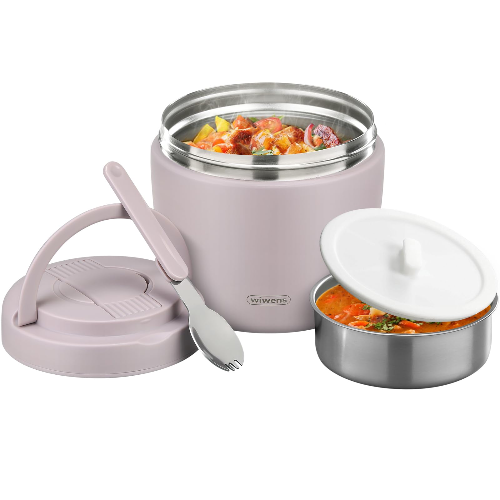 wiwens front view purple thermo jar showing compact storage benefit