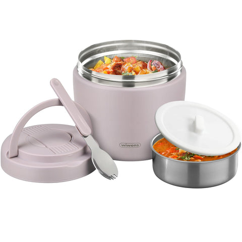 wiwens front view purple thermo jar showing compact storage benefit