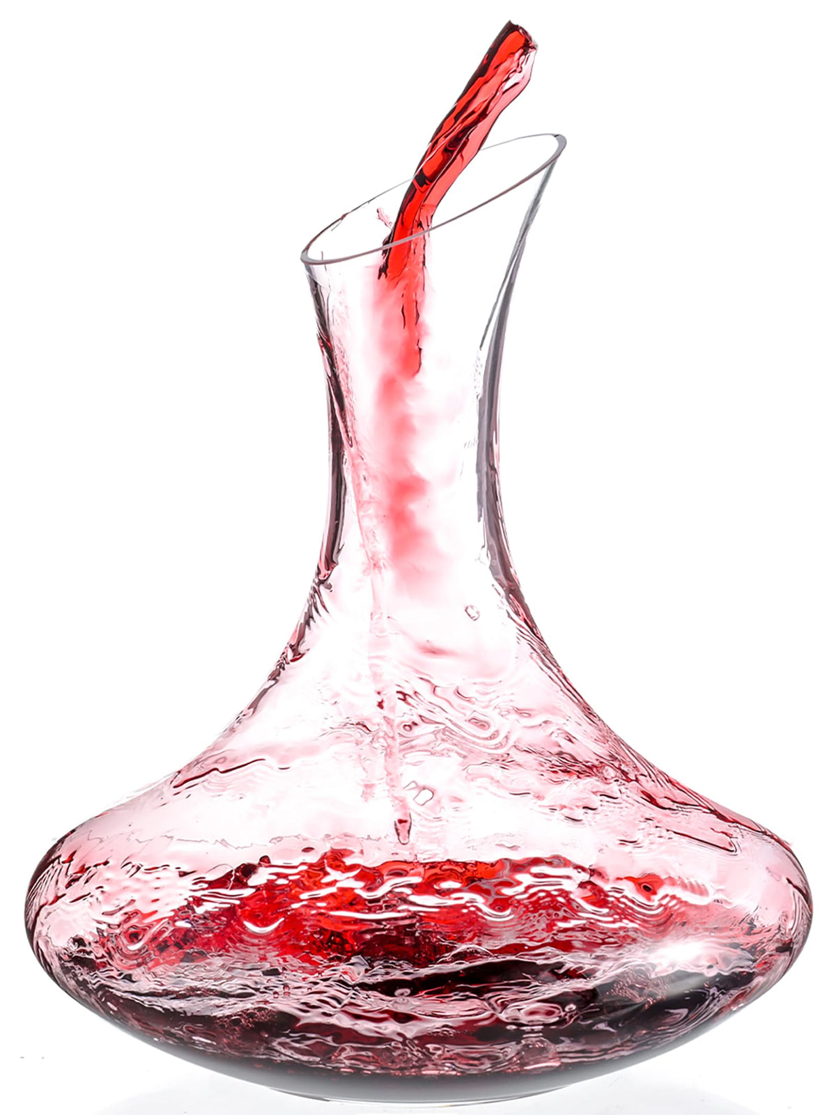 Wlasss decanter front view showing elegant silhouette and generous capacity