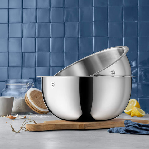 WMF bowl serving salad in a kitchen scene illustrating attractive presentation