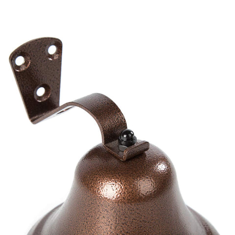 WMM bell mounted on wooden door demonstrating easy installation and visible signal