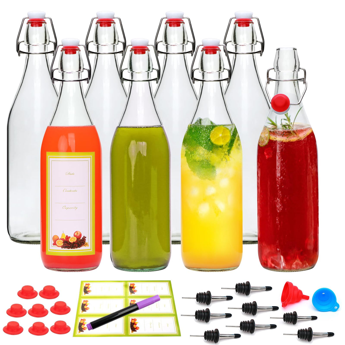 Woaiwo-q front pack showing eight 32oz bottles for organized storage