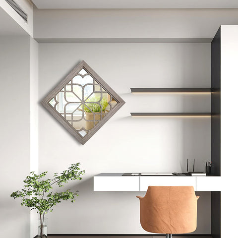 Wocred close-up of carved MDF frame detail, showcases vintage texture benefit