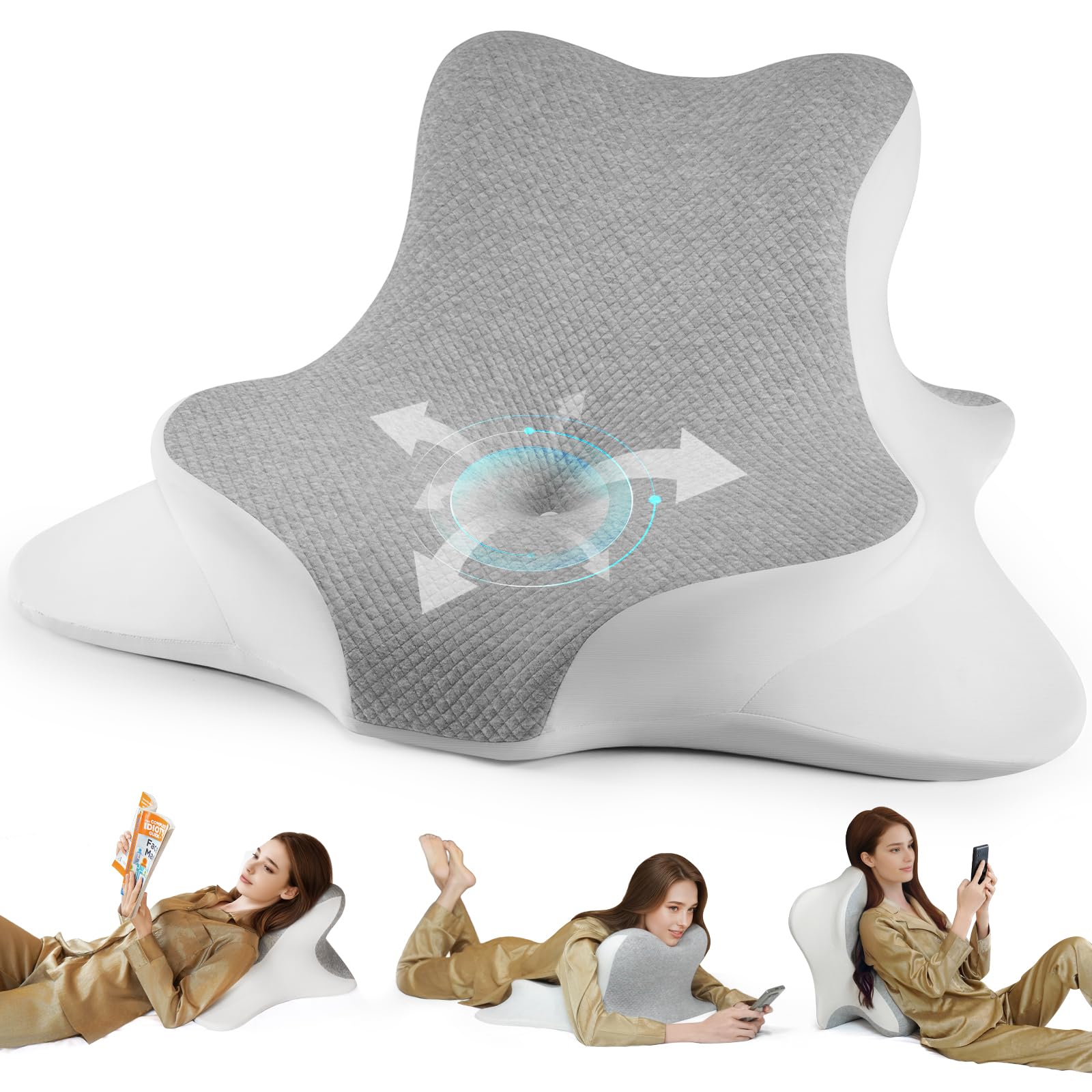 WOGAHEV front view grey wedge showing overall shape and immediate support