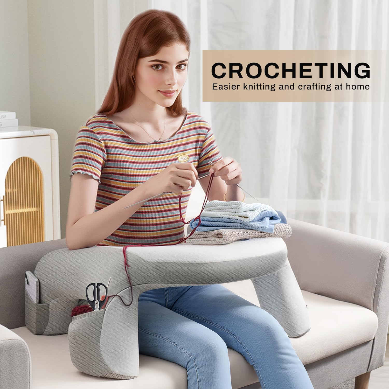 WOGAHEV removable cover zipper highlighting easy cleaning benefit