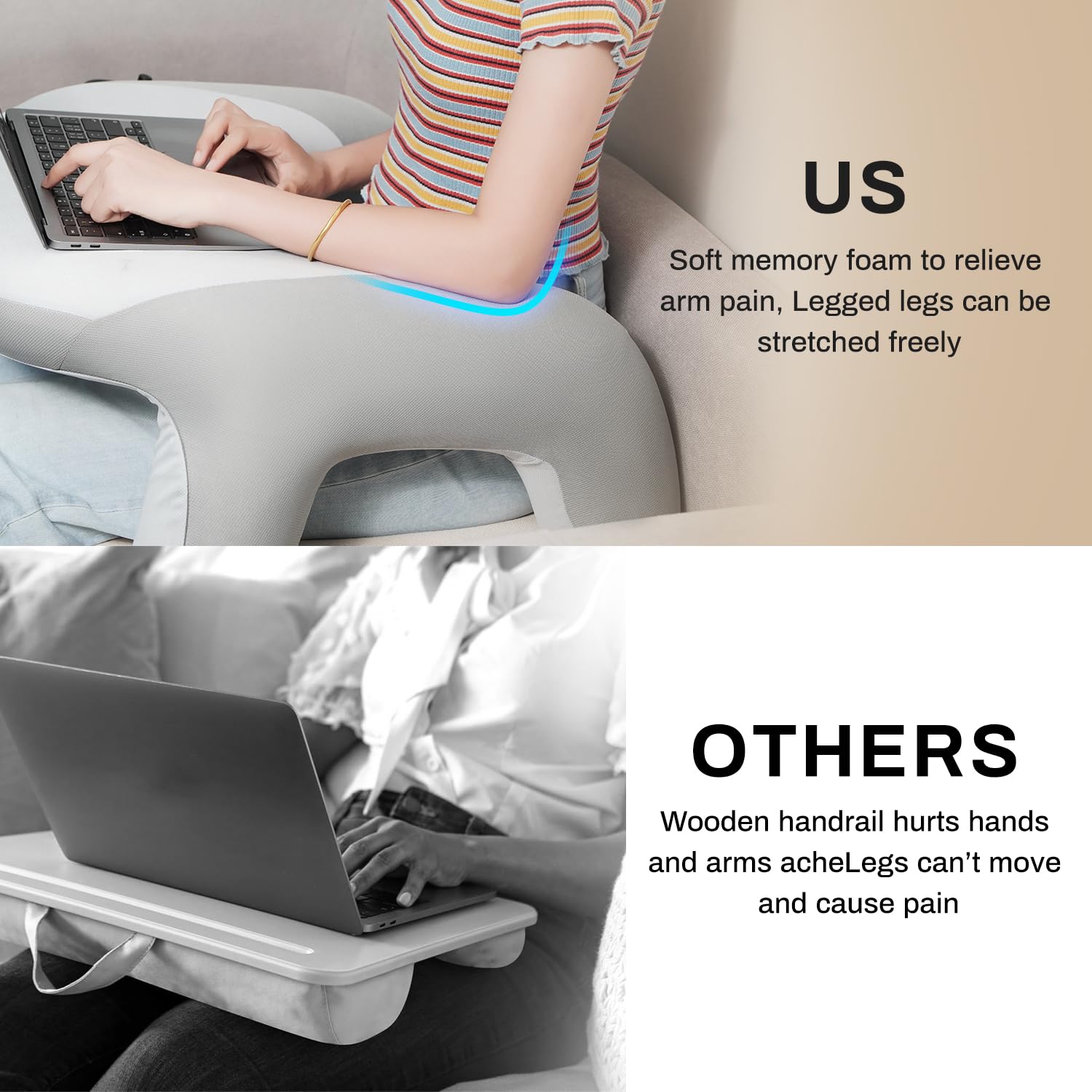 WOGAHEV next to a laptop to show size and scale for typical devices