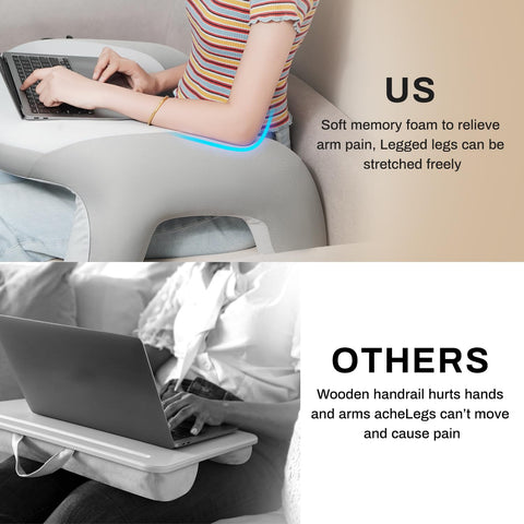 WOGAHEV next to a laptop to show size and scale for typical devices