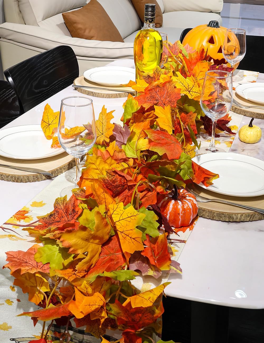 WOHOHOHO used as table centerpiece creating warm fall focal point