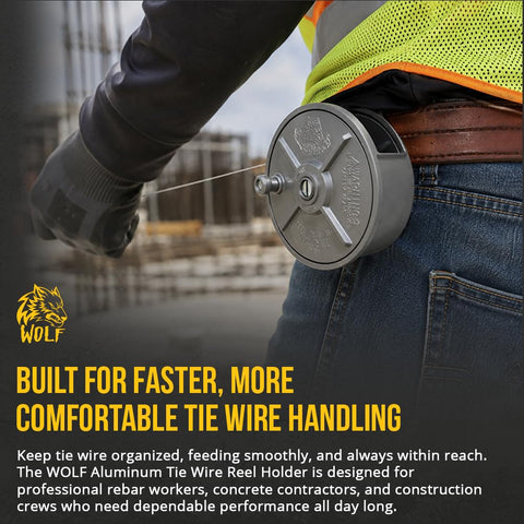 WOLF close-up of rewind knob for controlled feeding and steady handling