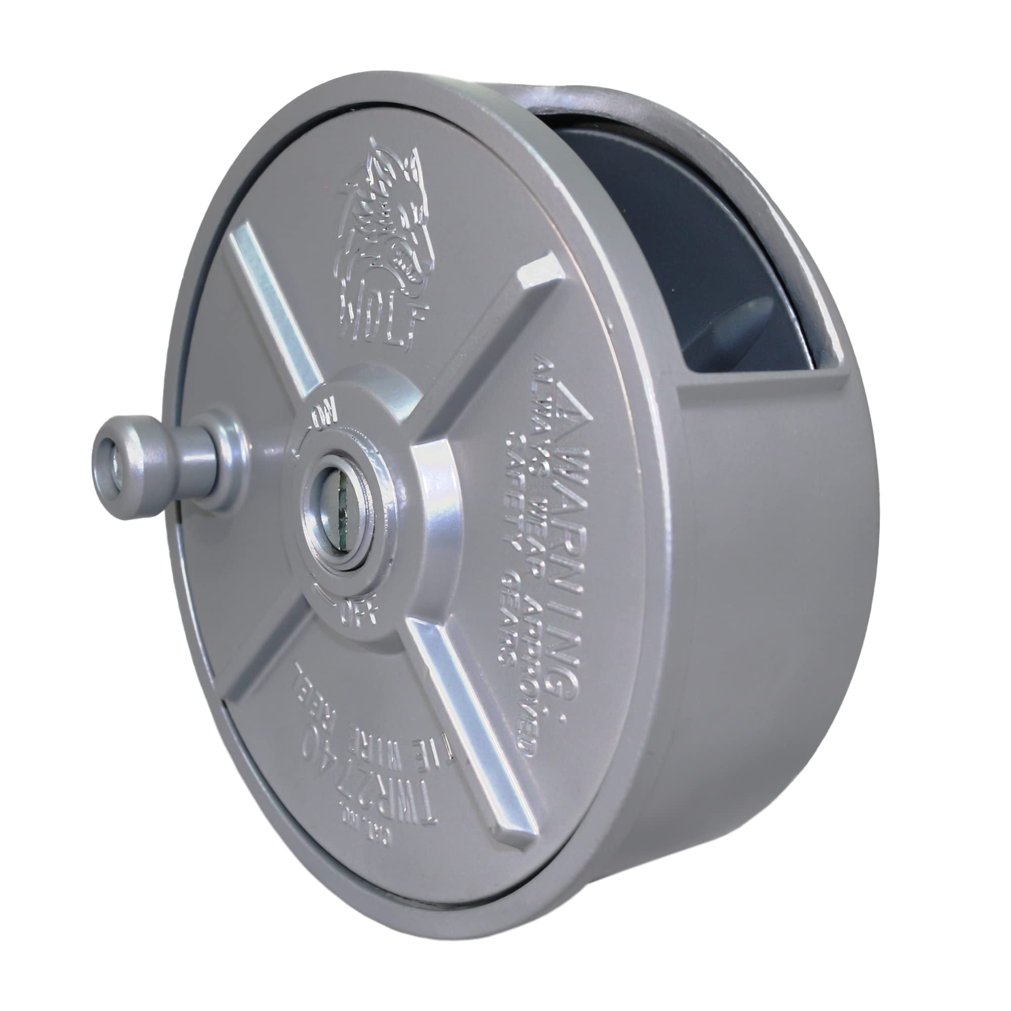 WOLF front view reel holder showing compact design and easy access benefit