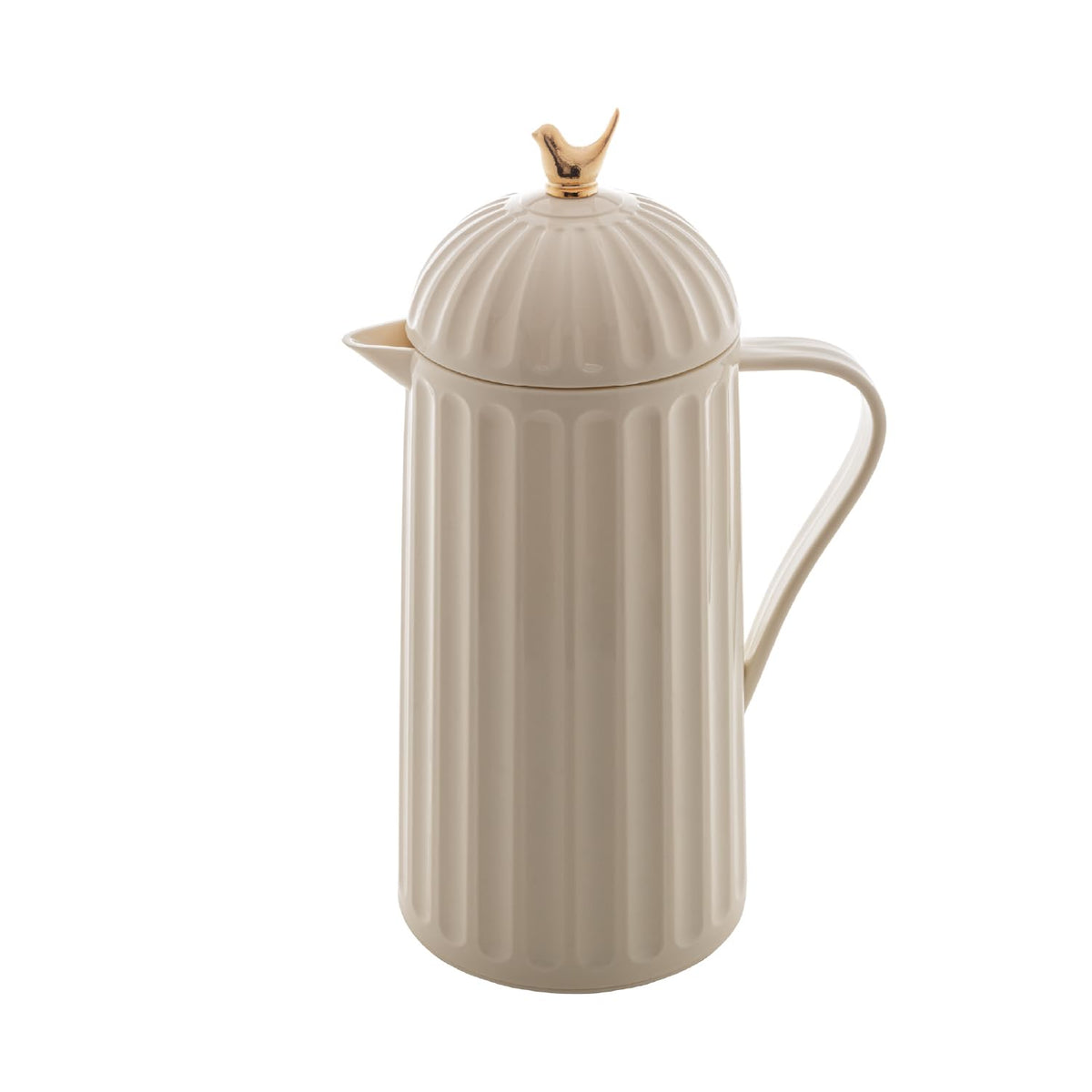 WOLFF front view of white bird carafe showing elegant design and easy serving