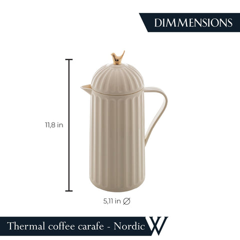 WOLFF side view of handle and spout for controlled pouring and comfort