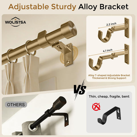 Wolistsa telescoping connection seamless splice for smooth curtain glide