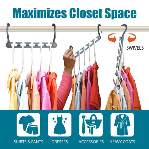 Wonder Hanger 360° swivel hook detail showing easy rotation and access benefit