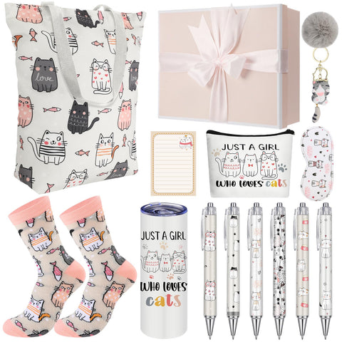 Wonderjune front packaging showing the full 14-piece cat gift box and attractive presentation