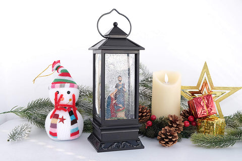 Wondise lantern on mantel showing scale and compact placement benefit
