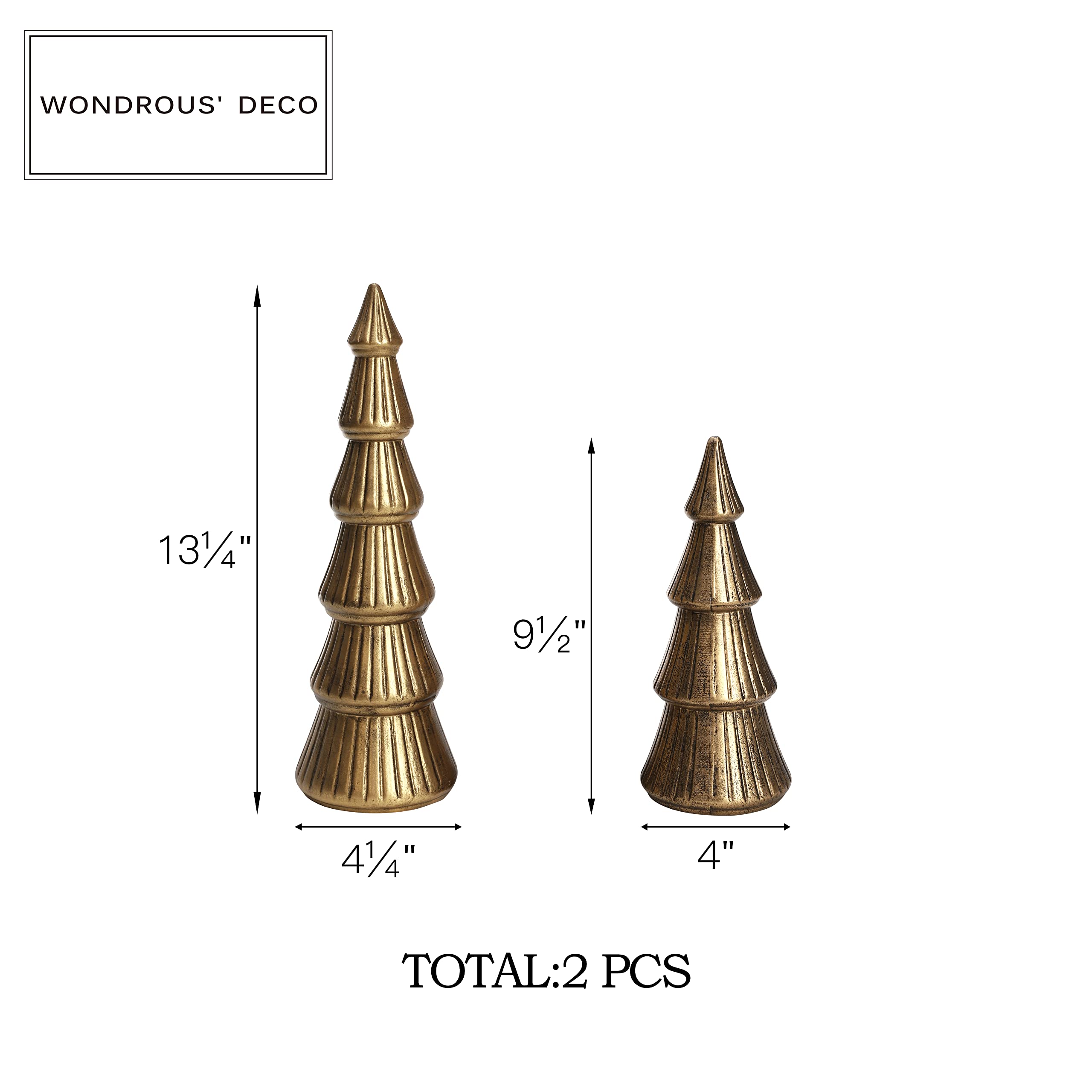 WONDROUS' DECO tabletop scene with trees enhancing a dining table centerpiece ambiance