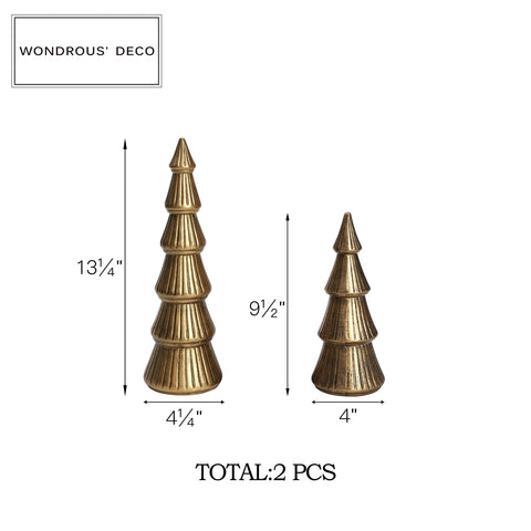 WONDROUS' DECO tabletop scene with trees enhancing a dining table centerpiece ambiance