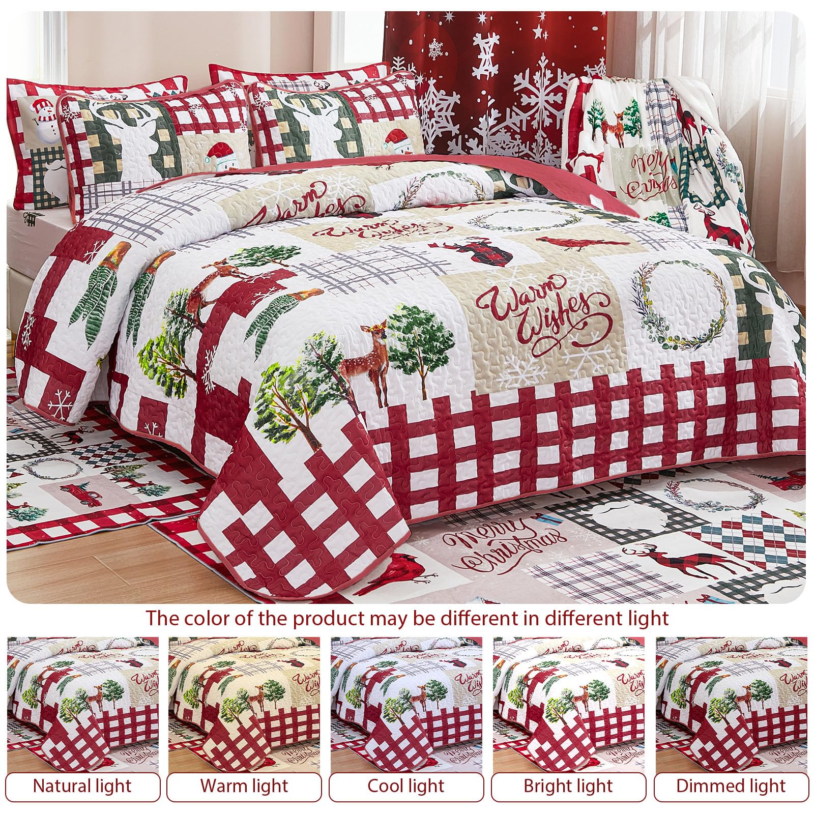 WONGS BEDDING king-size spread on bed for accurate scale