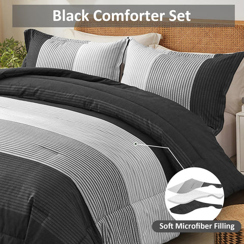 WONGS BEDDING styled bedroom with queen comforter set showing contemporary look and full coverage