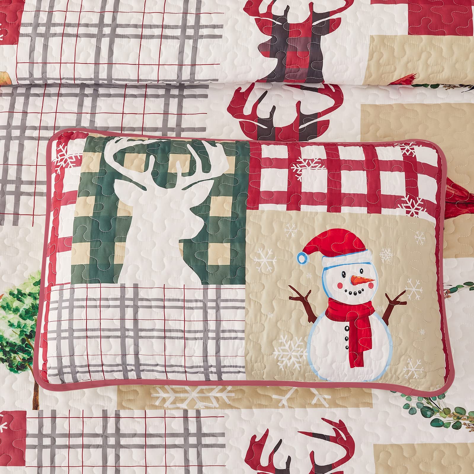 WONGS BEDDING holiday living room scene showing set enhancing seasonal decor