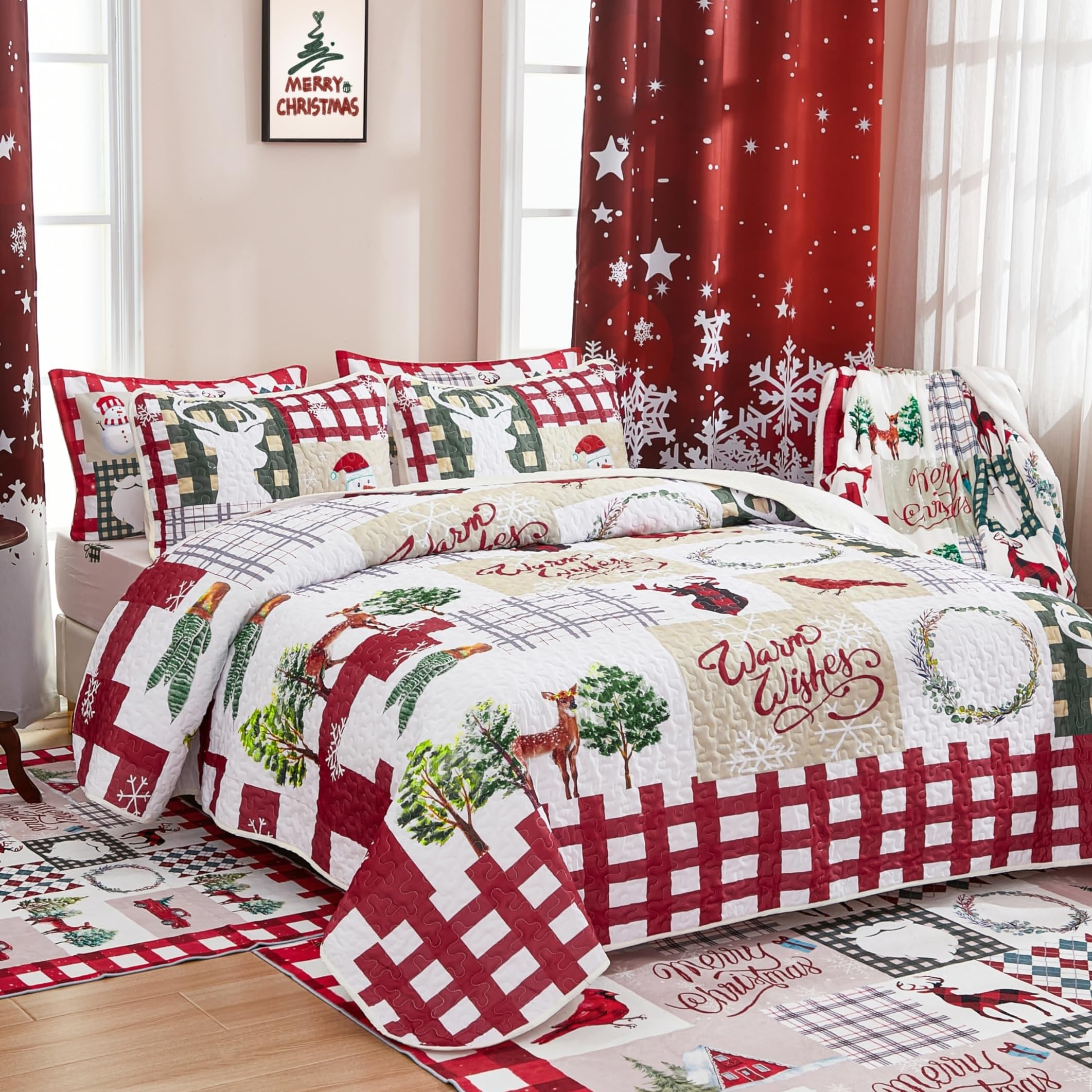 WONGS BEDDING pillowcases styled on a king bed for a cohesive seasonal bedding set