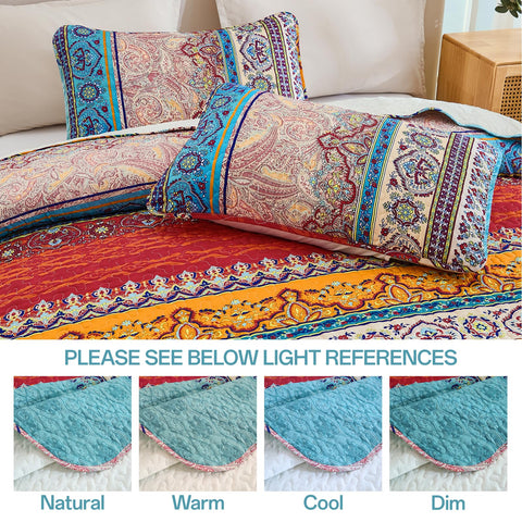 WONGS BEDDING quilt on California king bed shows full coverage